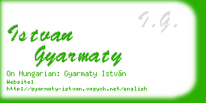 istvan gyarmaty business card